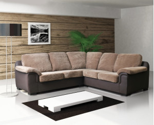 Glow Corner Sofa Beige Brown
