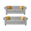 Newport 3+2 Seater Sofa Silver Plush