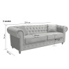 Newport 3 Seater Sofa Asphalt Plush