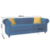 Newport 3 Seater Sofa Marine Plush