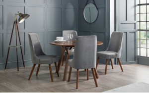 Huxley Round Table with Real Walnut Veneer
