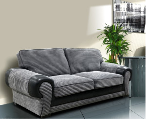 Jocelyn 3 Seater Sofa Grey Black