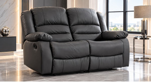 Lazy-B 2 Seater Recliner Black
