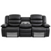 Lazy-B 3 Seater Recliner Black