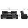 Lazy-B 2 Seater Recliner Black