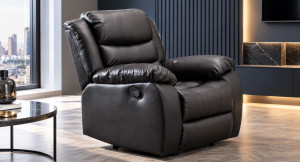 Lazy-B Black Armchair Recliner