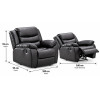 Lazy-B Black Armchair Recliner