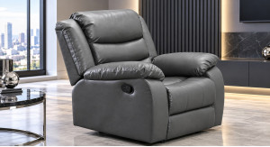 Lazy-B Grey Armchair Recliner