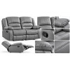 Lazy-B 2 Seater Recliner Grey