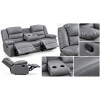 Lazy-B 3 Seater Recliner Grey