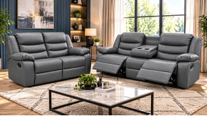 Lazy-B 3+2 Seater Recliner Grey