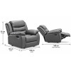 Lazy-B Grey Armchair Recliner