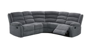 Lazy-B Fabric Corner Recliner Grey