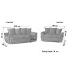 Neveda 3+2 Seater Sofa Silver