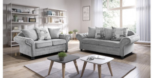 Nicole 3 + 2 Seater Silver