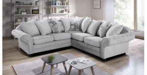 Nicole Corner Group Sofa Silver