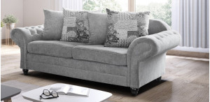 Nicole 3 Seater Silver