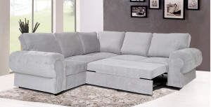 Knightbridge Full Corner Sofa Bed Silver