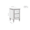 Elysee 2 Drawer Bedside