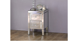 Italia 2 Drawer Bedside Cabinet
