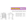 Italia 3 Drawer Bedside Cabinet