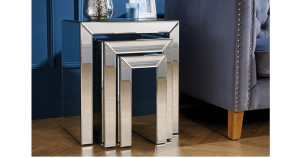 Italia Mirrored Nest of Tables Trio