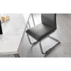 Positano White Marble Dining Table + 6 Chairs Set