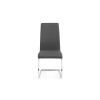Roma Fabric Cantilever Dining Chair - Slate Grey Linen