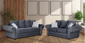 Amalfi 3+2 Seater Sofa Graphite - DK Grey