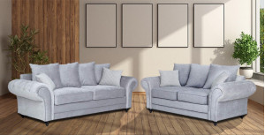 Amalfi 3+2 Seater Sofa Silver Grey