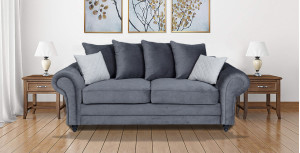 Amalfi 3 Seater Sofa Graphite - DK Grey