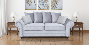 Amalfi 3 Seater Sofa Silver Grey