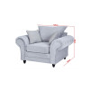 Amalfi Armchair Silver Grey