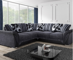 Farrow Grey Black Large Corner