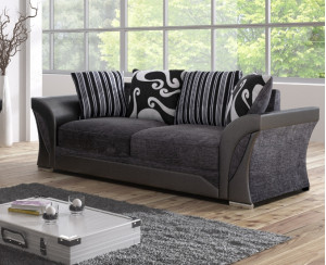 Farrow Grey Black 3 seater