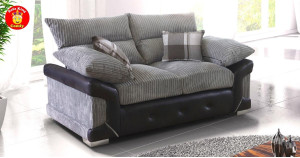 Talbot 2 Seater Sofa  Black-Grey