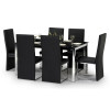 Tempo Black Glass Dining Table