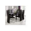 Tempo Black Glass Dining Table