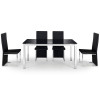 Tempo Black Glass Dining Table