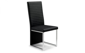 Tempo Black Faux Leather Dining Chair