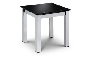 Tempo Black Glass Lamp Table