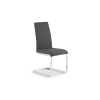 Tempo Black Glass Dining Table + 6 Roma Fabric Cantilever Chairs Set
