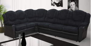 Arizona Fabric 2CR3 Left Corner Black and Black