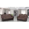 Arizona Fabric 3+2 Seater Sofa Brown and Brown