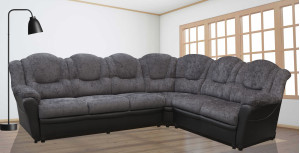 Arizona Fabric 3CR2 Right Corner Black and Grey