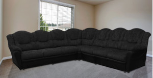 Arizona Fabric 3CR3 Right Corner Black and Black