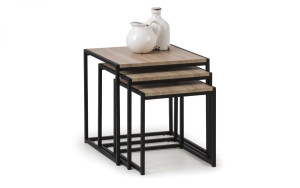 Tribeca Nest of Tables - Black / Sonoma Oak