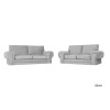Windsor 2 Seater Silver Plush