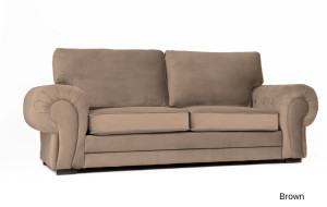Windsor 3 Seater Brown Plush