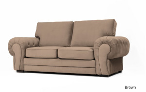 Windsor 2 Seater Brown Plush